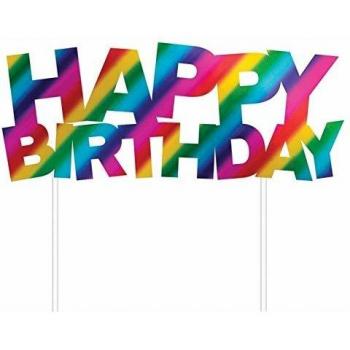 Creative Converting PC331795 - Papel de aluminio para tarta de cumpleaños, 1 unidad, multicolor