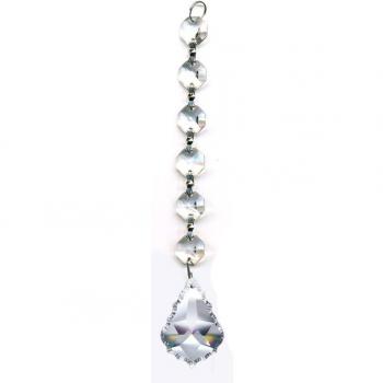 Katomi 10Pcs diamante colgante de cristal de boda de la guirnalda Strand con Prisma colgante