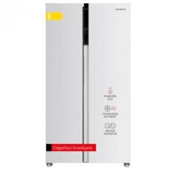 Frigorífico Americano Corberó CFSBSH634NFW 442L No Frost Inverter con Display en Puerta, Luz LED, 2 Cajones, Función ECO, Estantes de Cristal y bajo Ruido (