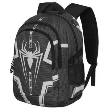 Mochila Spiderman Marvel Plus Town 44cm - Gran Capacidad - Resistente Al Agua - Negro, 34 x 46 cm, Capacidad 32 L