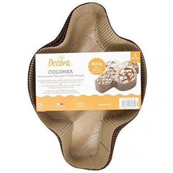 Decora 0320171 - Formas Palomas, papel de celulosa pura, Marrón, 5 unidades, 300g