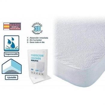 BASIC HOME by TEXTURAS PROTECTOR COLCHÓN RIZO/PVC IMPERMEABLE 150X190/200+25