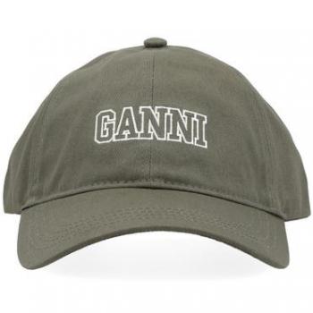 Ganni Green Female One Size Baseball Cap