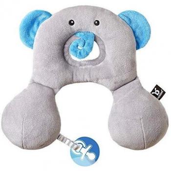 Ben Bat - Reposacabezas Coche Niño - Almohada Cervical Amigos de Viaje - Motivo Elefante - Niños 0 a 1 año - Medidas 1 x 23 x 29 cm - Para Sillas Grupo 0/0+
