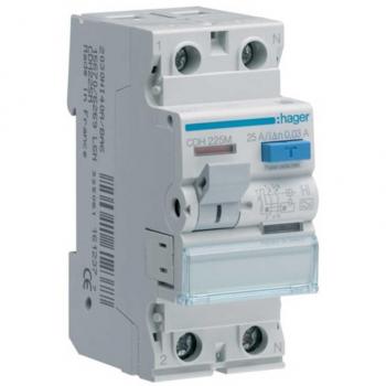 Diferencial Tipo AC Hager 2P 25A 30mA CDH225M