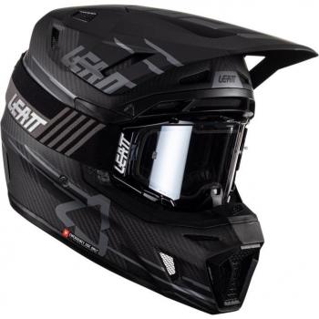Leatt Casco de Cross Moto Kit 9.5 V23 Carbono con gafas - Negro (XL)