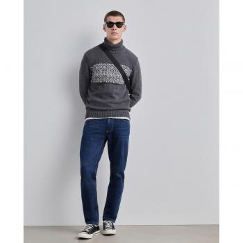 Easy Wear - Jersey jacquard cuello vuelto de hombre