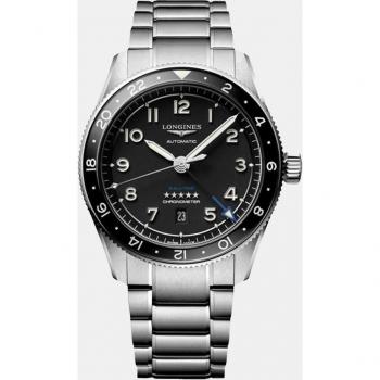 Longines Spirit Automatic Men's Watch - 42mm Steel with Zulu Time Function