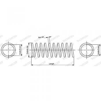 Muelle de suspensión y chasis MONROE SP3951, diseñado para mejorar la estabilidad y el confort del vehículo, fabricado con materiales de alta calidad para garantizar durabilidad, compatible con una amplia gama de modelos automotrices