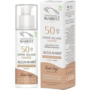 Crema Solar Teñida para el Rostro Beige SPF 50 - Laboratoires de Biarritz - 50ml