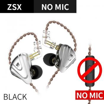 Auriculares Intrauditivos KZ ZSX de Metal con Tecnología Híbrida 5BA+1DD, Cancelación de Ruido y Sonido HiFi para Juegos y Música
