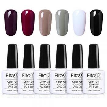 Elite99 Esmaltes Semipermanentes de Uñas en Gel UV LED, 6pcs Kit de Esmaltes de Uñas 10ml 006