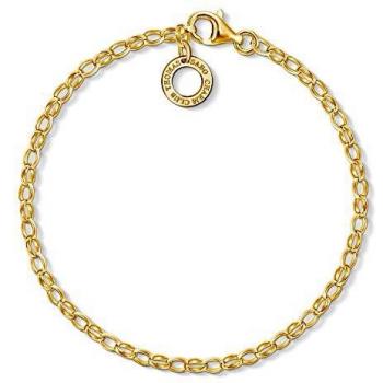 Thomas Sabo Gold Plated Charm Bracelet X0243-413-39, Size 17 cm