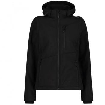 CMP Women's Black Zip Hooded Jacket with Detachable Sleeves
