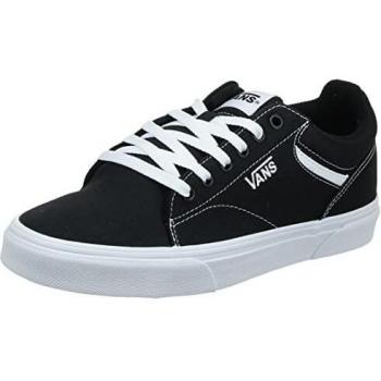 Men's Black Canvas Vans Seldan Low Top Sneakers - Size 10.5