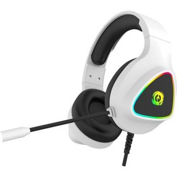 Auriculares Gaming Canyon Shadder GH-6 Blanco, tipo: Auriculares over-ear, conectividad: cable 3.5 mm, micrófono: incorporado y ajustable, frecuencia de respuesta: 20 Hz - 20 kHz