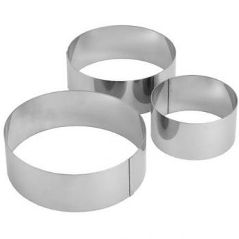 Talleres Ilsa - Molde De Emplatar Acero Inoxidable Redondo 8X4,5