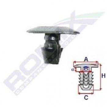 Fijación Clip Listón ROMIX A82031, 10 Piezas, alta resistencia, material plástico duradero, diseño ergonómico para fácil uso, ideal para sujeción en proyectos de bricolaje y manualidades