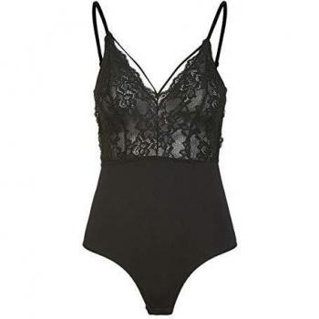 PIECES 17102107 Cuerpo Mujer Negro S