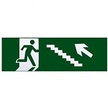 Adhesivo Salida De Emergencia Escalera Izquierda Subida 6,5x20