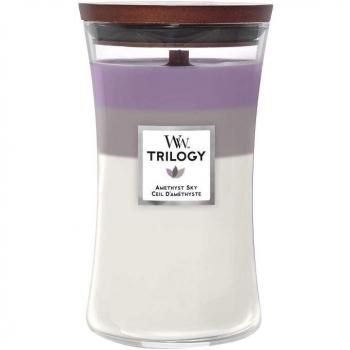 Woodwick Trilogy Amethyst Sky Scented Candle with Wooden Wick 609.5 g