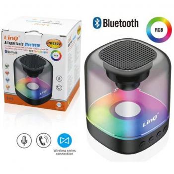 Altavoz Bluetooth Portátil con RGB LED, Radio FM, Aux y MP3 Pk6824