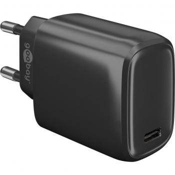Cargador Rápido USB-C PD GaN 25W Negro