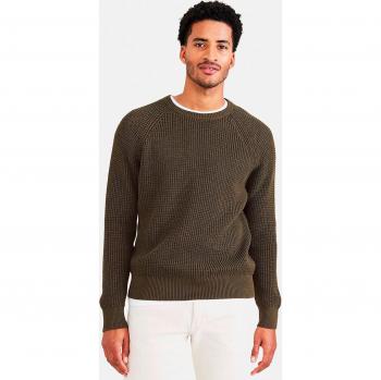 Dockers Jersey de hombre de cuello redondo de algodón