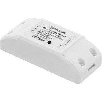Interruptor Inteligente WiFi Tellur 2200W, Control Remoto por App y Voz, Compatible con Alexa y Google, Sin Hub