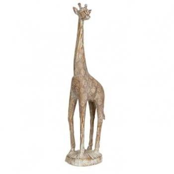 Figura Decorativa Romimex Beige Poliresina Jirafa 16 x 60 x 12 cm