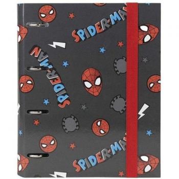 Carpesano Escolar Spiderman Marvel A4 con Anillas - 26x32x4cm