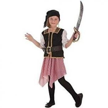 Creaciones Llopis- Disfraz Infantil bucanera Caribe, Multicolor