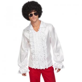 Camisa de Chorreras de los años 60 blanca para hombre