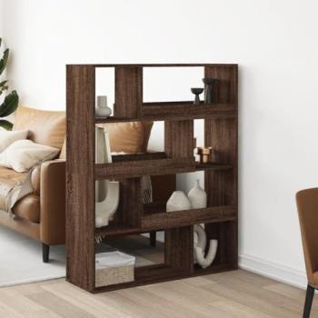 Estantería de madera de ingeniería marrón roble 100x33x125,5 cm