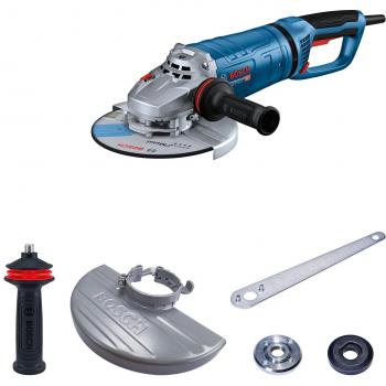 Bosch Professional Amoladora Angular con Cable GWS 27-230 JR (Potencia de 2700 W, Ø del Disco: 230 mm, Funciones de KickBack Control y Vibration Control, Incl. Cubierta Protectora