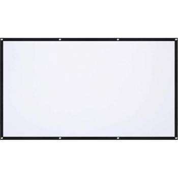 Pantalla de proyector 16:9 HD plegable anti-luz y anti-pliegue portátil para cine en casa y al aire libre