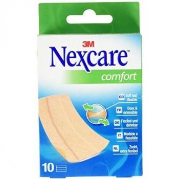 Nexcare Flexible Comfort Ultra Stretch Tiras, 6 cm x 10 cm, paquete de 10 unidades