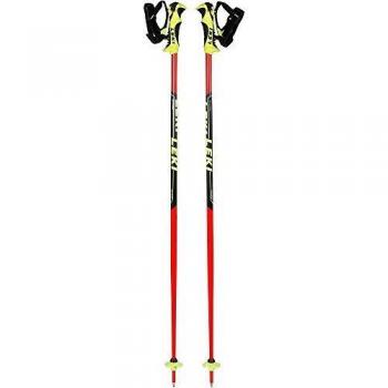 Leki Worldcup Lite SL Palos de esquí, Infantil, Rojo neón, Negro, Blanco y Amarillo neón, 90 cm