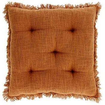 Kave Home - Cojín para Silla Brunela 100% algodón marrón 45 x 45 cm