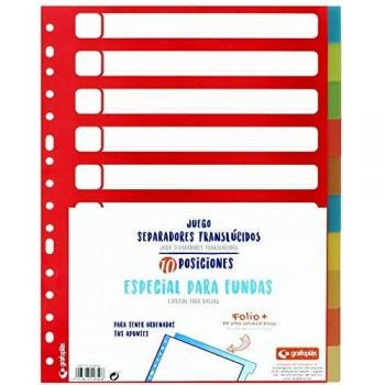 Grafoplás Separadores Translúcidos para Fundas o Folios