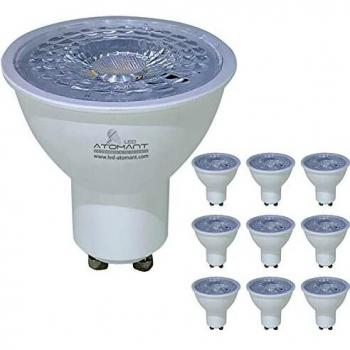 Pack 10x Bombilla LED GU10 9W. Color Blanco Calido