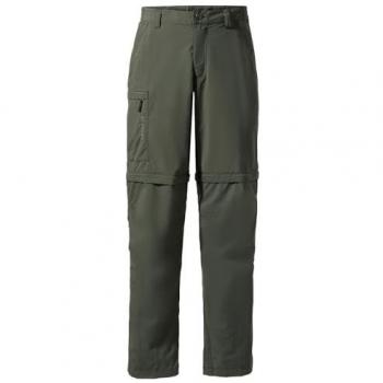 Vaude Men's Farley Zip-Off Hiking Pants - Quick-Dry, Green/Khaki, Size 52