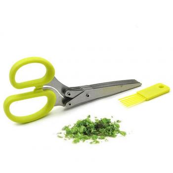 toechmo tijeras para ave £ ¬ Multipurpose acero inoxidable cocina Sharp Cut Aves de Corral Chicken Bone Tijeras Tijeras de cocina fuerte para aves de corral, pescado, carne, verduras, hierbas, barbacoa, acero inoxidable, 5 Blade Herb Scissors