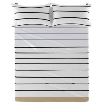Sábana Encimera HappyFriday Blanc Blush Sand Multicolor 210 x 270 cm, 100% Algodón, Calidad de 150