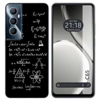 Funda de Silicona para Realme C65 4G con Diseño de Fórmulas y Dibujos