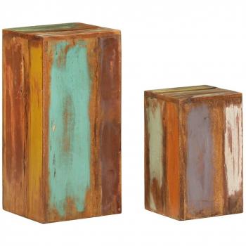 vidaXL Plant Stands 2 pcs Solid Reclaimed Wood