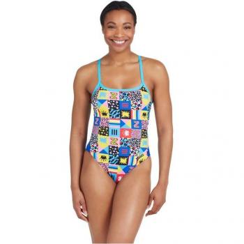 Bañador de natación Zoggs Sky Back E+ para mujer, con diseño de espalda abierta, tejido resistente al cloro, soporte en el busto, secado rápido y ajuste cómodo