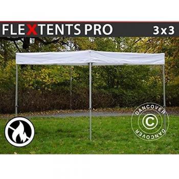 Carpa Plegable Rápida FleXtents® Pro Exhibición 3x3m, Impermeable y Flamante