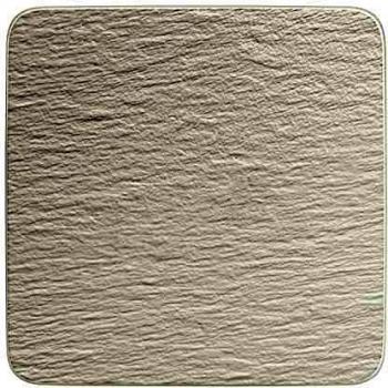 Plato Cuadrado Gourmet Villeroy & Boch Manufacture Rock Blanc 32,5x32,5cm Cerámica Premium, Apto para Lavavajillas