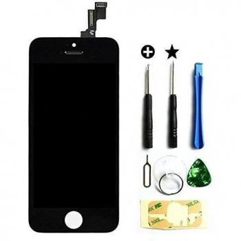 0220 Black LCD Touch Screen Digitizer Glass Replacement Full Assembly for iPhone 5S